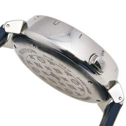 Louis Vuitton Blue Stainless Steel Tambour Regatta Q102D Men's Wristwatch 44 mm