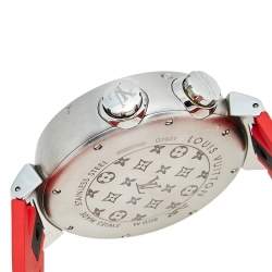 Louis Vuitton Multicolor Stainless Steel Rubber Diving Tambour Q1031 Men's Wristwatch 44 mm 