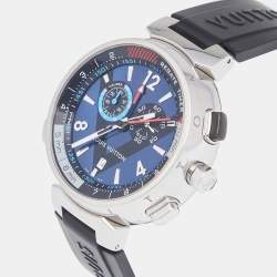 Louis Vuitton Blue Stainless Steel Tambour Regatta Q102D Men's Wristwatch  44MM Louis Vuitton | The Luxury Closet