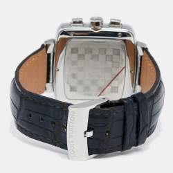 Louis Vuitton Silver Stainless Steel Alligator Speedy Q2121 Automatic Men's Wristwatch 41 mm