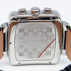 Louis Vuitton Silver Stainless Steel Alligator Speedy Q2121 Automatic Men's Wristwatch 41 mm