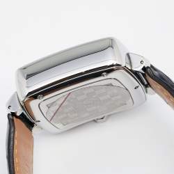 Louis Vuitton Silver Stainless Steel Alligator Speedy Q2121 Automatic Men's Wristwatch 41 mm