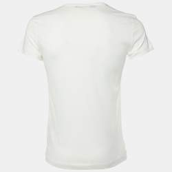 Pre Owned Love Moschino Ivory Math Scribble Print Cotton Crew Neck T-Shirt M