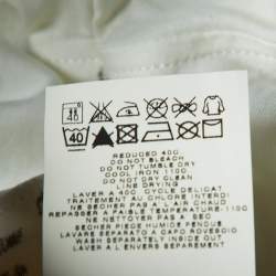 Pre Owned Love Moschino Ivory Math Scribble Print Cotton Crew Neck T-Shirt M