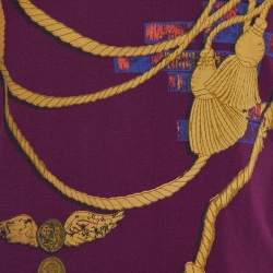 Pre Owned Love Moschino Plum Trompe L'oeil Print Cotton Crew Neck T-Shirt M