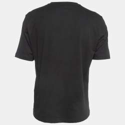 Love Moschino Black Printed Cotton T-Shirt L