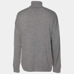 Love Moschino Grey Rib Knit Turtle Neck Sweater L