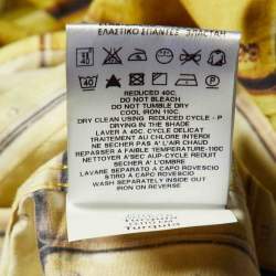 Love Moschino Yellow Gold Bar Print Cotton Long Sleeve Shirt L