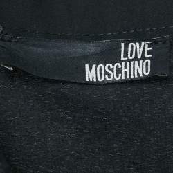Pre Owned Love Moschino Black Cotton Button Front Shirt XXL