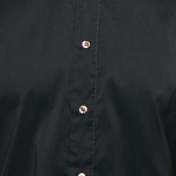 Pre Owned Love Moschino Black Cotton Button Front Shirt XXL