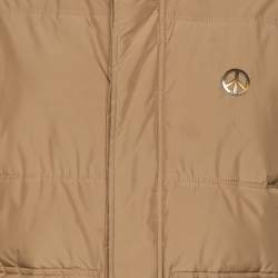 Love Moschino Beige Nylon Wool Puffer Hooded Jacket L
