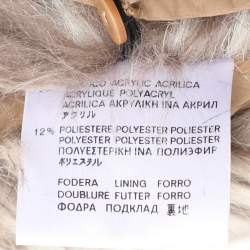 Love Moschino Beige Nylon Wool Puffer Hooded Jacket L