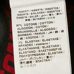 Pre Owned Love Moschino Black Printed Cotton Knit Sweatshirt XL