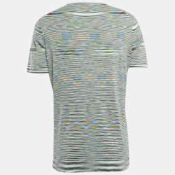 Missoni Multicolor Striped Cotton Crew Neck T-Shirt L