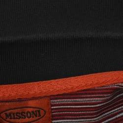 Pre Owned M Missoni Purple/Red Ombre Stripe Cotton Pique Polo T-Shirt XXXL