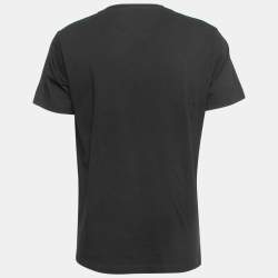 Pre Owned M Missoni Limited Black Cotton M Patterned Knit Detail Half Sleeve T-Shirt M