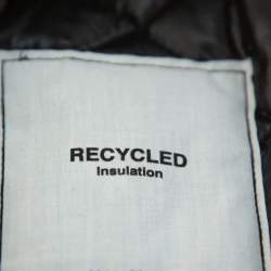 Pre Owned Maison Martin Margiela Black Synthetic Quilted Belted Oversized Jacket M