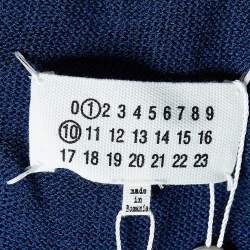 Pre Owned Maison Martin Margiela Navy Blue Wool Knit Crewneck T-Shirt XL