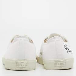 Pre Owned Maison Martin Margiela White Canvas Low Top Sneakers Size 41