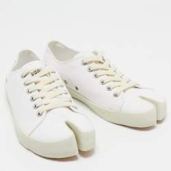 Pre Owned Maison Martin Margiela White Canvas Low Top Sneakers Size 41