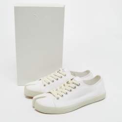 Pre Owned Maison Martin Margiela White Canvas Low Top Sneakers Size 41