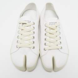 Pre Owned Maison Martin Margiela White Canvas Low Top Sneakers Size 41