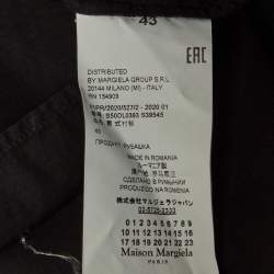 Pre Owned Maison Martin Margiela Black Contrast Seam Cotton Shirt XXL