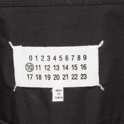 Pre Owned Maison Martin Margiela Black Contrast Seam Cotton Shirt XXL
