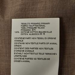 Pre Owned Maison Martin Margiela Houndstooth Light Brown Buttoned-Up Shirt XL