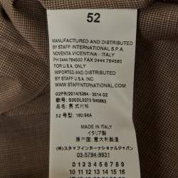 Pre Owned Maison Martin Margiela Houndstooth Light Brown Buttoned-Up Shirt XL