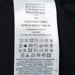 Pre Owned Maison Martin Margiela Black Printed Cotton Crew Neck T-Shirt XL