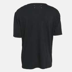 Pre Owned Maison Martin Margiela Black Cotton Round Neck T-Shirt S