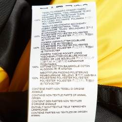 Maison Martin Margiela Black/Yellow Nylon Raw Finish Padded Coat M