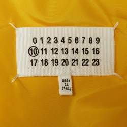 Maison Martin Margiela Black/Yellow Nylon Raw Finish Padded Coat M