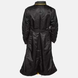 Maison Martin Margiela Black/Yellow Nylon Raw Finish Padded Coat M