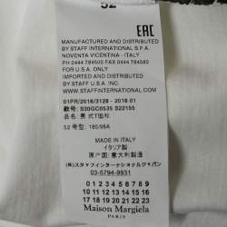 Maison Martin Margiela White Contrast Print Jersey Crew Neck-T-Shirt XL