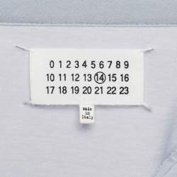 Maison Martin Margiela Blue Jersey V-Neck T-Shirt XL