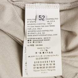 Maison Martin Margiela Grey Cotton V-Neck T-Shirt XL