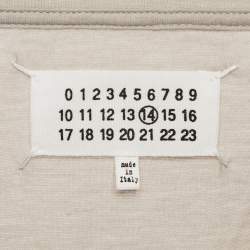 Maison Martin Margiela Grey Cotton V-Neck T-Shirt XL