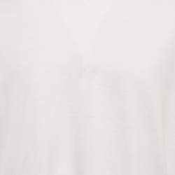 Pre Owned Maison Martin Margiela White Jersey V-Neck Slim Fit T-Shirt XL