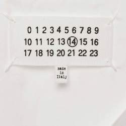 Pre Owned Maison Martin Margiela White Jersey V-Neck Slim Fit T-Shirt XL