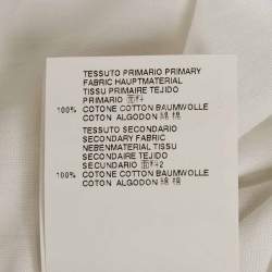 Pre Owned Maison Martin Margiela White Jersey V-Neck Slim Fit T-Shirt XL