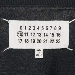 Pre Owned Maison Martin Margiela Black Cotton Knit Crew Neck T-Shirt XL