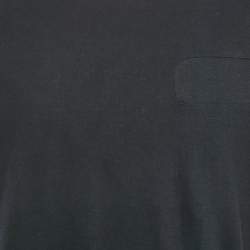 Pre Owned Maison Martin Margiela Black Cotton Knit Crew Neck T-Shirt XL