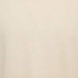 Pre Owned Maison Martin Margiela Beige Cotton Knit Crew Neck T-Shirt XL