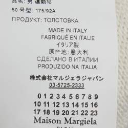 Pre Owned Maison Martin Margiela Grey Logo Embroidered Cotton Sweatshirt L