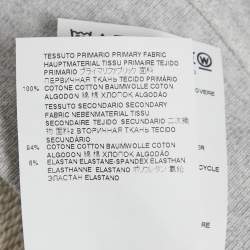 Pre Owned Maison Martin Margiela Grey Logo Embroidered Cotton Sweatshirt L