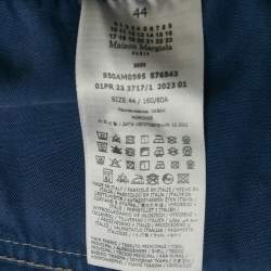 Pre Owned Maison Martin Margiela Blue Cotton Raw Edge Jacket XS