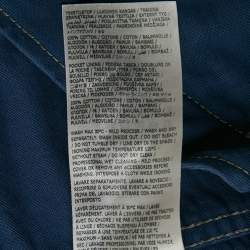 Pre Owned Maison Martin Margiela Blue Cotton Raw Edge Jacket XS