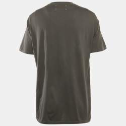 Pre Owned Maison Martin Margiela Grey Printed Crew Neck T-Shirt M